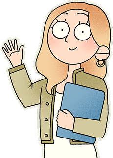 Avatar illustré de Charlotte faisant un salut de la main